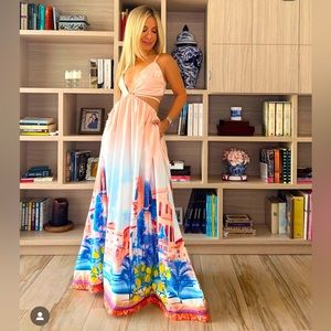 Beautiful Jardin Mediterrane Maxi Dress